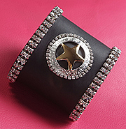 Kay West Black Leather Cuff