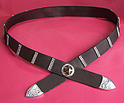 Kay West Black Leather Belt
